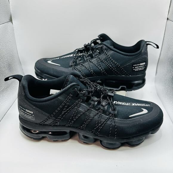 Nike Air VaporMax Run Utility Men's Size 10 US Black Athletic Shoes CZ9313-001 - Picture 2 of 10